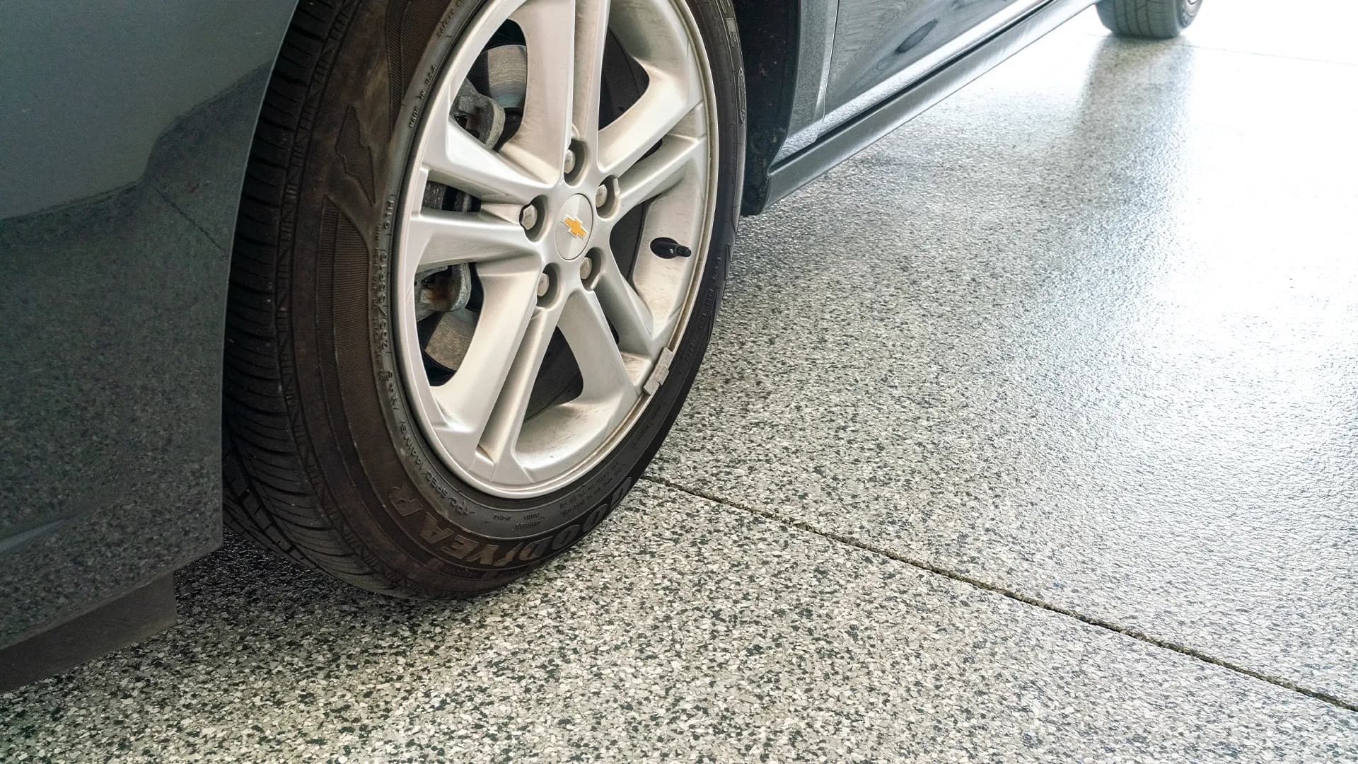 Garage Floor with a car