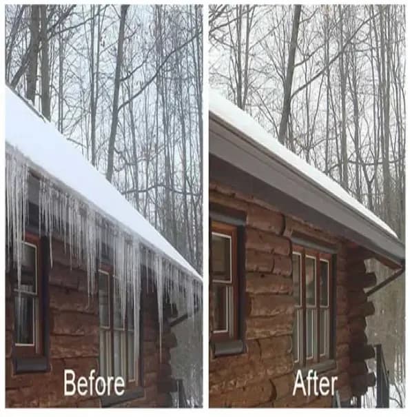 before / after gutter helmet heat