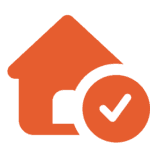 house circle check icon